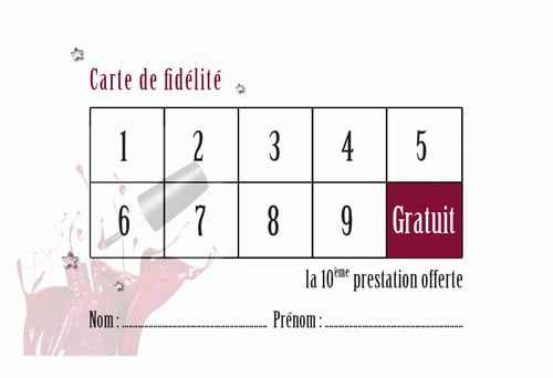 Cartes de fidélité - Creapixel62 - Création de sites internet, flyers